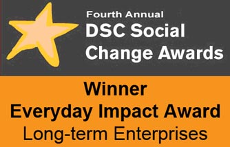 Winners logo of the DSC Social Change Awards 2010